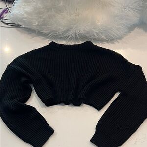 Missguided Black Crop Sweater S/M
